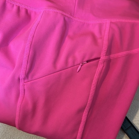 RAG Missy Women's L Hot Pink Thick Waistband Workout Leggings - Picture 5 of 5